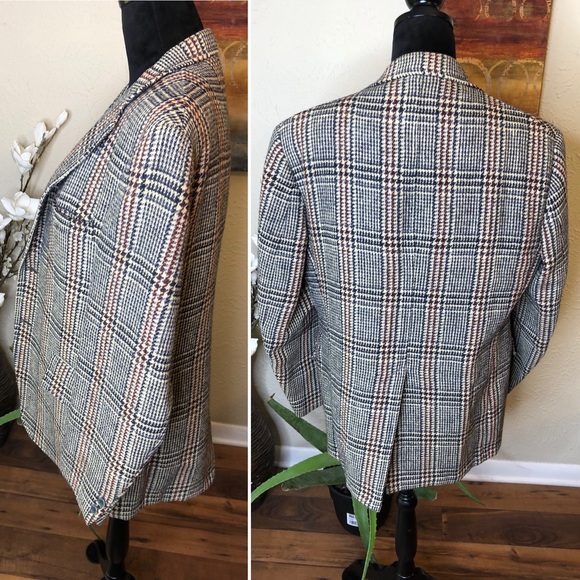 The Andover Plaid Oversized Unisex Blazer Large - Picture 6 of 11